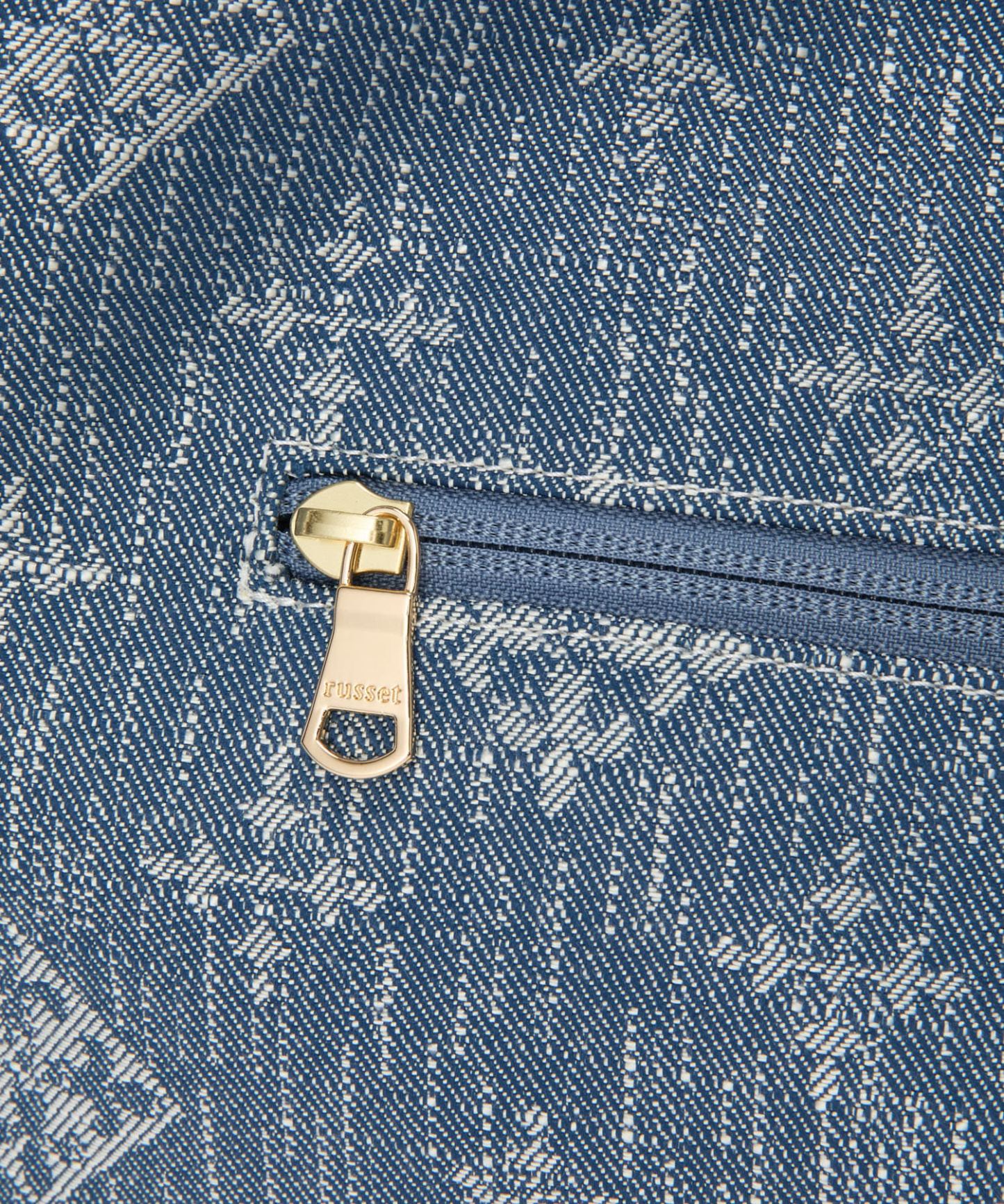 *4-6 WEEKS* (254) LIMITED EDITION Russet [Denim jacquard] Simple tote bag Indigo